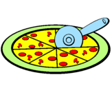 Coloring page Pizza painted byjorge