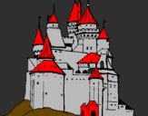 Coloring page Medieval castle painted bysebastian y victor
