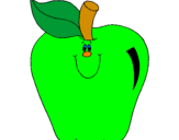 Coloring page Apple painted byanna