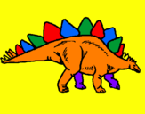 Coloring page Stegosaurus painted bySonny