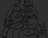 Coloring page Family  painted bymarikkjo