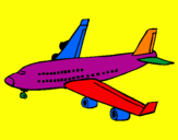 Coloring page Passenger plane painted byJonah