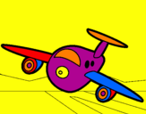 Coloring page Plane landing painted byJonah