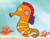Coloring page Baby sea horse painted byRose