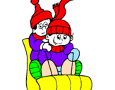 Coloring page Sleigh painted byvitoria