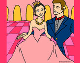 Coloring page Prince and princess at the dance painted bykitty1278