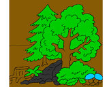 Coloring page Forest painted byNefera