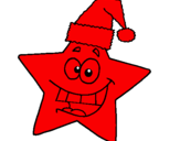 Coloring page christmas star painted bymory