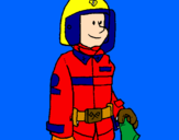 Coloring page Firefighter painted bygabor