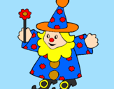 Coloring page Little witch painted bymn