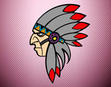 Coloring page Face of Indian Head painted byPati