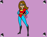 Coloring page Superwoman painted byaliana