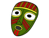 Coloring page Surprised mask painted byAmber