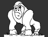 Coloring page Gorilla painted byheavenly
