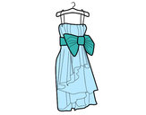 Coloring page Evening dress painted bycarrie