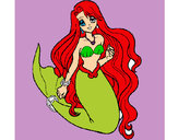Coloring page Little mermaid painted bycolorana