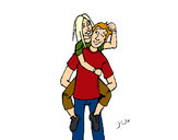 Coloring page Couple in love 3a painted byBrittany