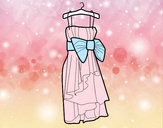 Coloring page Evening dress painted byBrittany