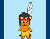 Coloring page Little Indian painted bymajja