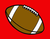 Coloring page Ball of American football painted bymack