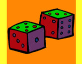 Coloring page Dice painted bymack