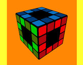 Coloring page Rubik's Cube painted bymack