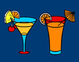 Coloring page Two cocktails painted bymack