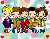 Coloring page One direction painted byMichelle