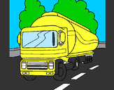 Coloring page Tanker painted byTheo