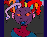 Coloring page Medusa painted byirit