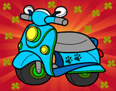 Coloring page Motorcycle Vespa painted byyolayola