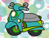 Coloring page Motorcycle Vespa painted byyolayola