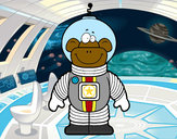Coloring page Space Monkey painted byhivebees