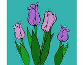 Coloring page Tulips painted bySilvia