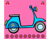 Coloring page Vespa painted byyolayola
