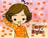 Coloring page Harry Stiles painted byAlexis