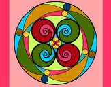 Coloring page Mandala 5 painted bymajja