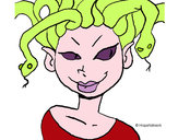 Coloring page Medusa painted byemlorrin