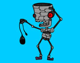 Coloring page Robot with a mouse painted bychad