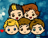 Coloring page One Direction 2 painted byNiallsgirl
