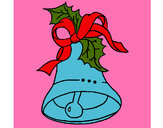 Coloring page Christmas bell painted bydgvitale