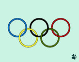 Coloring page Olympic rings painted byChrissy
