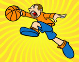 Coloring page Basket jump painted bylennon