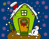 Coloring page christmas card painted bymajja