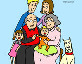 Coloring page Family  painted bylennon