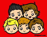 Coloring page One Direction 2 painted bylennon
