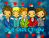 Coloring page One direction painted byabigail