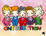 Coloring page One direction painted byChiz