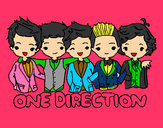 Coloring page One direction painted byeducaetano