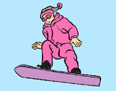 Coloring page Snowboard painted bylennon
